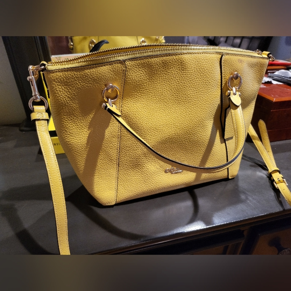 Coach Purse- Yellow Leather